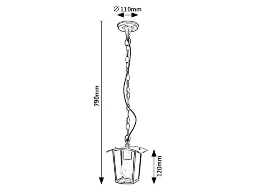 Záhradné svietidlo Rabalux 7130 1x15W E27 230V IP44